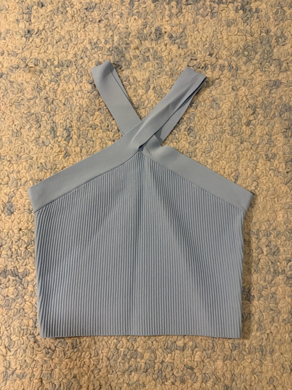 American Threads Light Blue Ribbed Tank